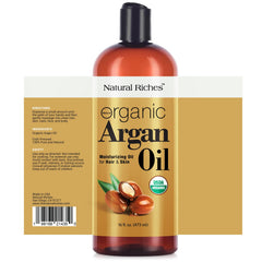 Natural Riches Argan Oil on damp hair for smoother texture
