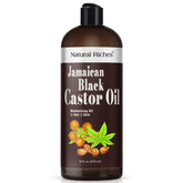 Natural Riches Jamaican Black Castor Oil bottle with dropper for hair nourishment