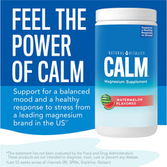 Close-up of the CALM label highlighting magnesium citrate absorption