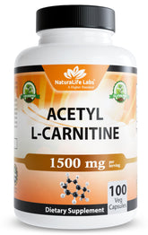 NaturaLife Labs ALCAR bottle front with vegan capsules for daily use