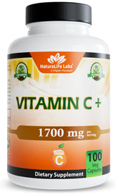 NaturaLife Labs vitamin C bottle displaying immune-support formula for daily wellness.