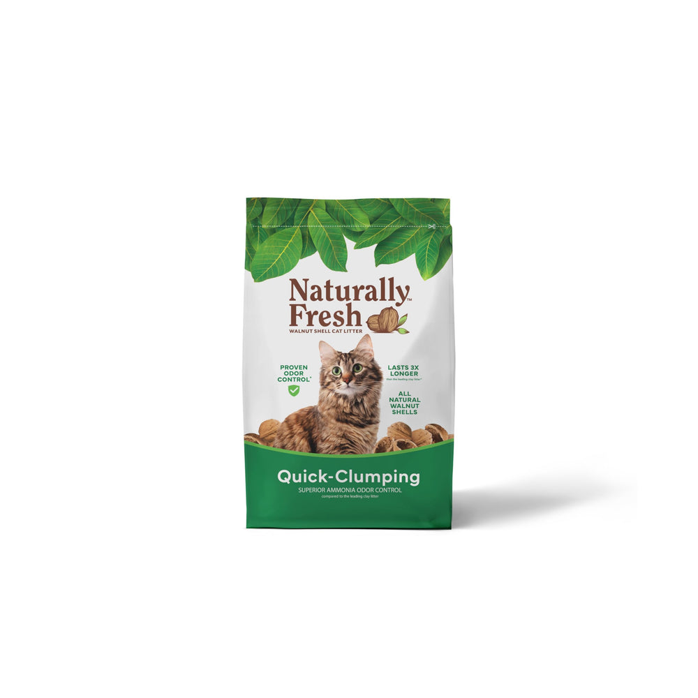 Naturally Fresh walnut-shell-litter-pack demonstrates unscented, sustainable formula for odor control.