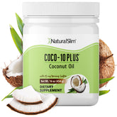 NaturalSlim Coconut Oil with CoQ10 bottle pour for quick energy support
