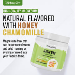 NaturalSlim MagicMag glass of ready drink promoting hydration and gentle digestion.