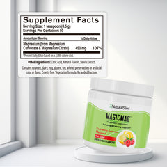 NaturalSlim MagicMag raspberry lemon drink in a glass for refreshment and mood support.