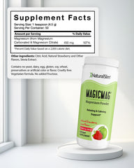 MagicMag scoop and powder illustrate simple, consistent dosing for everyday magnesium support.
