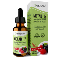 NaturalSlim Metab12 berry drops bottle for daily energy support