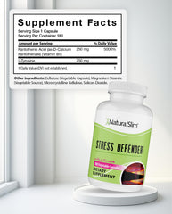 NaturalSlim Stress Defender capsules ready for convenient daily use
