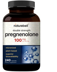 NatureBell Pregnenolone 100mg bottle front highlighting label and potency for daily use