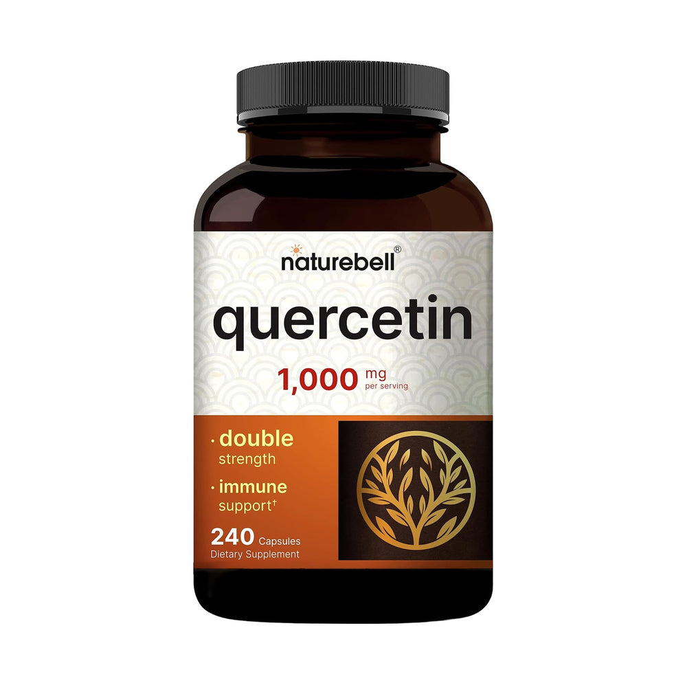 NatureBell Quercetin 1,000mg bottle shows potent daily immune support
