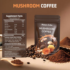 Nature Echo with Ashwagandha for calm focus in coffee.