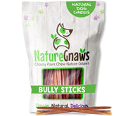 Nature Gnaws Super Skinny Bully Stick for small dogs, long-lasting teething chew
