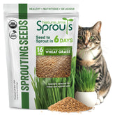 Nature Jims Sprouts wheatgrass seeds bag for at-home sprouting and cat grass growth.