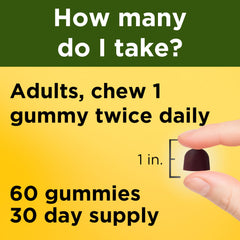 Nature Made Ashwagandha Gummies vegan-pectin formula label highlights plant-based ingredients.