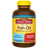 Nature Made Burp Less Fish Oil bottle for daily heart health support