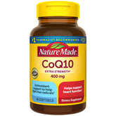Nature Made CoQ10 400 mg softgels bottle ready for daily heart support.