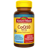 Nature Made CoQ10 bottle front highlighting heart health and antioxidant support
