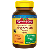 Nature Made Magnesium Glycinate 300 mg bottle for daily muscle, nerve, and heart support