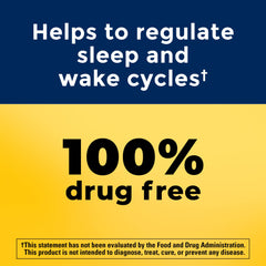 Nature Made Melatonin 3mg night stand scene illustrates easy bedtime routine.