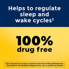 Nature Made Melatonin 3mg packaging conveys gluten-free, drug-free sleep aid attributes.
