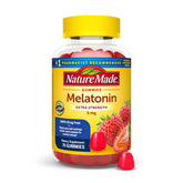 Nature Made Melatonin 5 mg bottle close-up for occasional sleep support