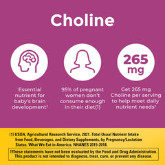 Nature Made Prenatal Packaging Front: clearly labeled gluten-free and dye-free prenatal vitamins.