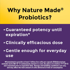 Nature Made Probiotics daily dose capsule shown with a meal
