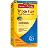 Nature Made TripleFlex bottle showing caplets for joint support throughout the day