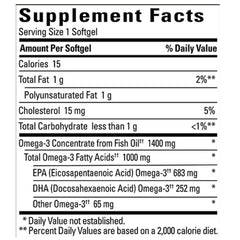 Nature Made Ultra Omega-3 softgels being poured for easy daily dosing.