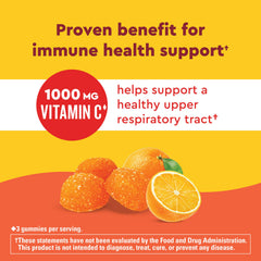 Three Tangerine ImmuneMAX gummies shown as a daily serving for immune health.