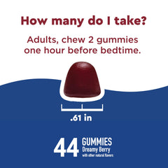 Gummies with gluten-free and non-habit cues visible on the label.