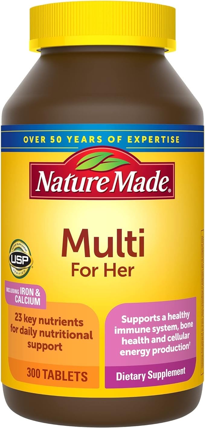 Nature Made Women's Multivitamin bottle front supports daily wellness for women