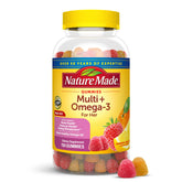 Nature Made Women's Multivitamin with Omega-3 bottle on counter for daily energy support