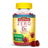 Nature Made Zero Sugar Vitamin D3 Gummies jar showing 2000 IU per serving.