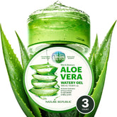 Nature Republic Aloe Vera Watery Gel 3pcs pack for lightweight, hydrating relief.
