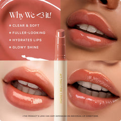 Nature Republic Honey Melting Lip 06 Coco on lips delivers sheer color and shine