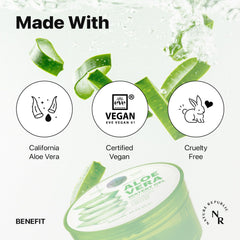 Nature Republic Aloe Vera Watery Gel being applied to face for soothing moisture