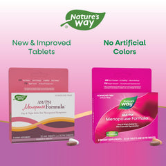Nature's Way AM/PM menopause night tablet supports calmer nights and sleep.
