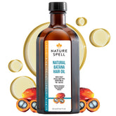 Nature Spell Batana Oil bottle pour for premium scalp care and nourishment