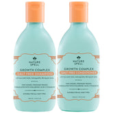 Nature Spell Hair Growth Complex Shampoo bottle pour for a refreshing scalp cleanse.