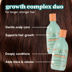 Nature Spell Hair Growth Complex Shampoo closeup lather for smoother detangling.