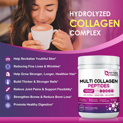 Nature Target Multi Collagen powder dissolving in liquid with smooth texture