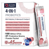 Nature Target Probiotics for Women bottle highlights 100B CFUs for daily balance.