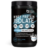 Nature Target Whey Isolate unflavored powder bottle showing clean label