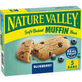 Nature Valley Blueberry Soft-Baked Muffin Bars pack, portable breakfast option for busy mornings.