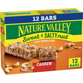 Nature Valley Cashew Sweet and Salty Bar Pack shows a convenient travel-ready snack for busy days.