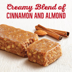 Close-up of cinnamon bits in Nature Valley Cinnamon Almond Butter bar for flavor-rich snack