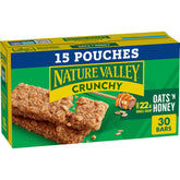 Nature Valley Crunchy Granola Bars Oats 'n Honey packaging for on-the-go snacking.