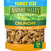 Nature Valley Crunchy Oats and Honey Granola pouch ready for on-the-go snacking.