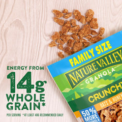 Nature Valley granola topping added to a yogurt parfait for extra crunch.